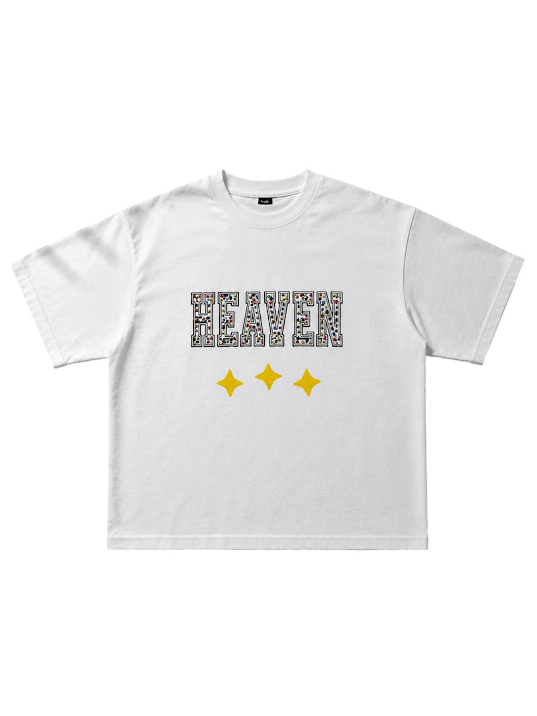 Rhinestone Tee White